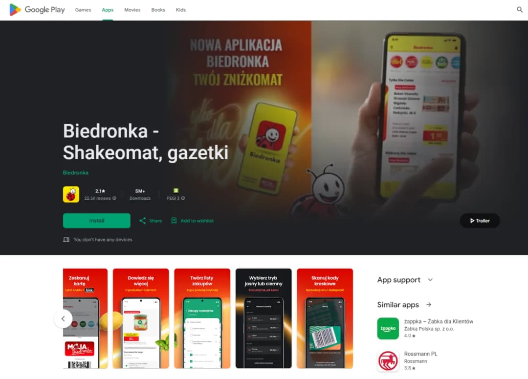 Jak wygląda aplikacja Biedronka? Funkcje, które musisz znać